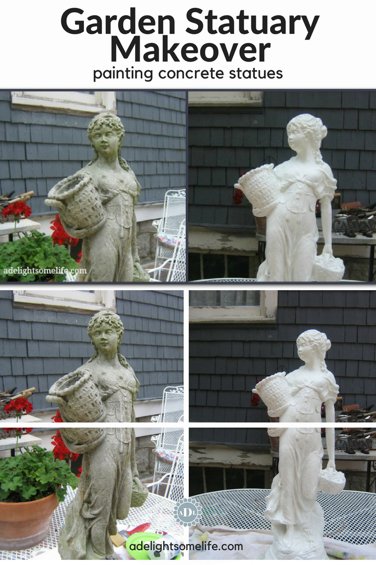how to paint concrete statues
