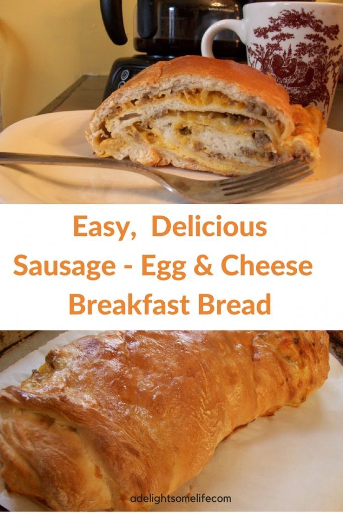 Sausage egg and cheese breakfast bread