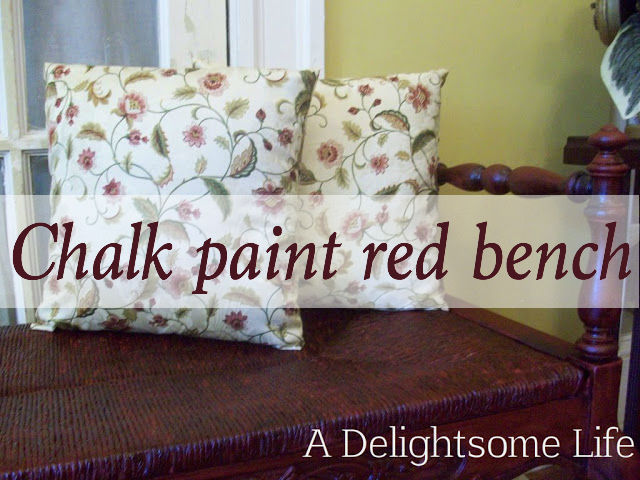 chalkpaint red bench