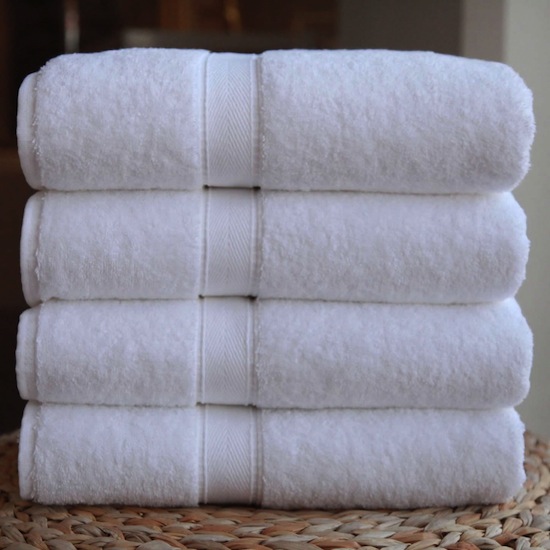 white towels