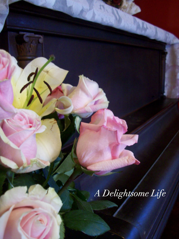 Fragrant Lilies and Roses e