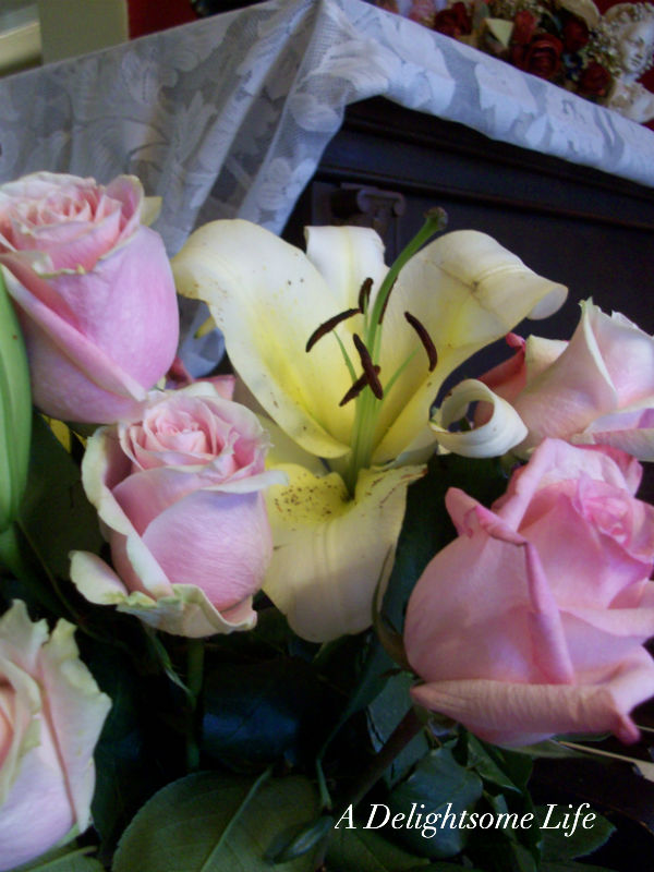 Fragrant Lilies and Roses h
