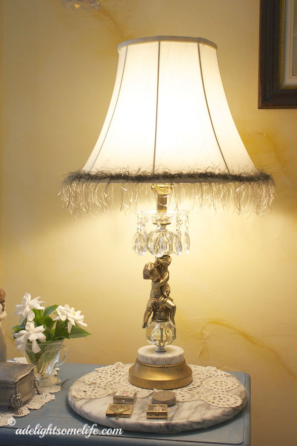 French Influence - lamp on table