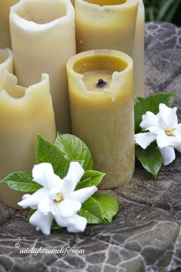 Gardenias and Beeswax Candles