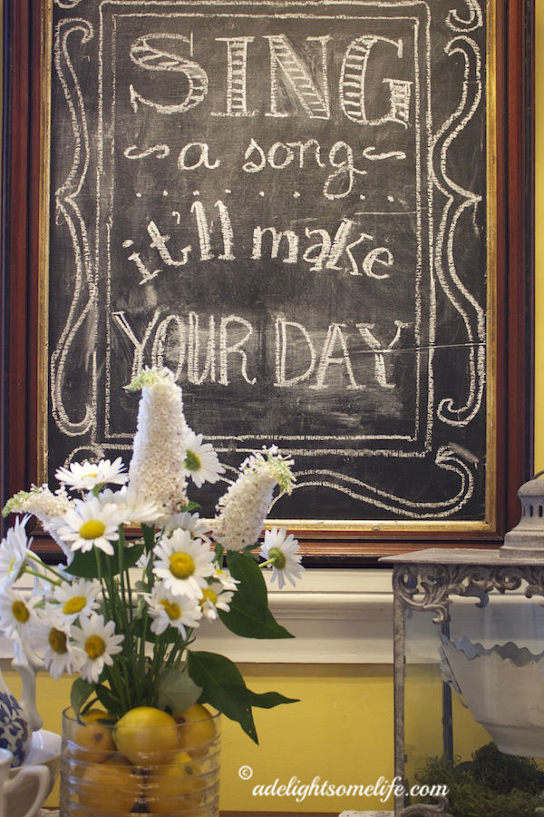 Sing a Song on Chalkboard