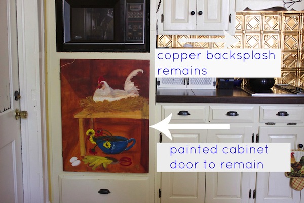 kitchen renovation painted cabinet backsplash