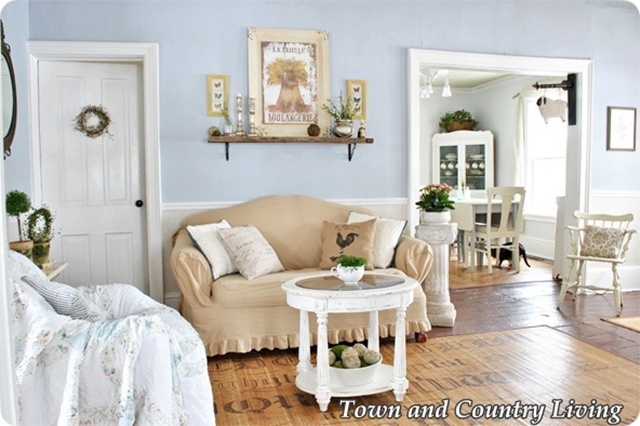 town and country living room