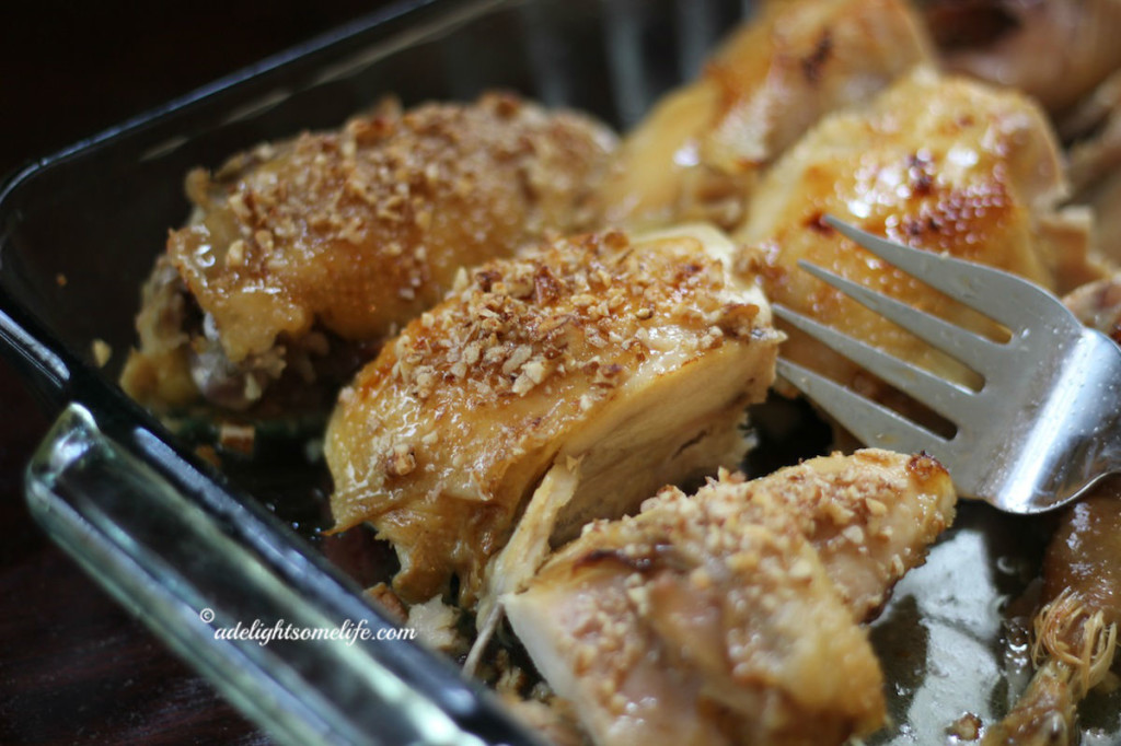 A Delightsome Life Golden Blossom Honey -glazed chicken