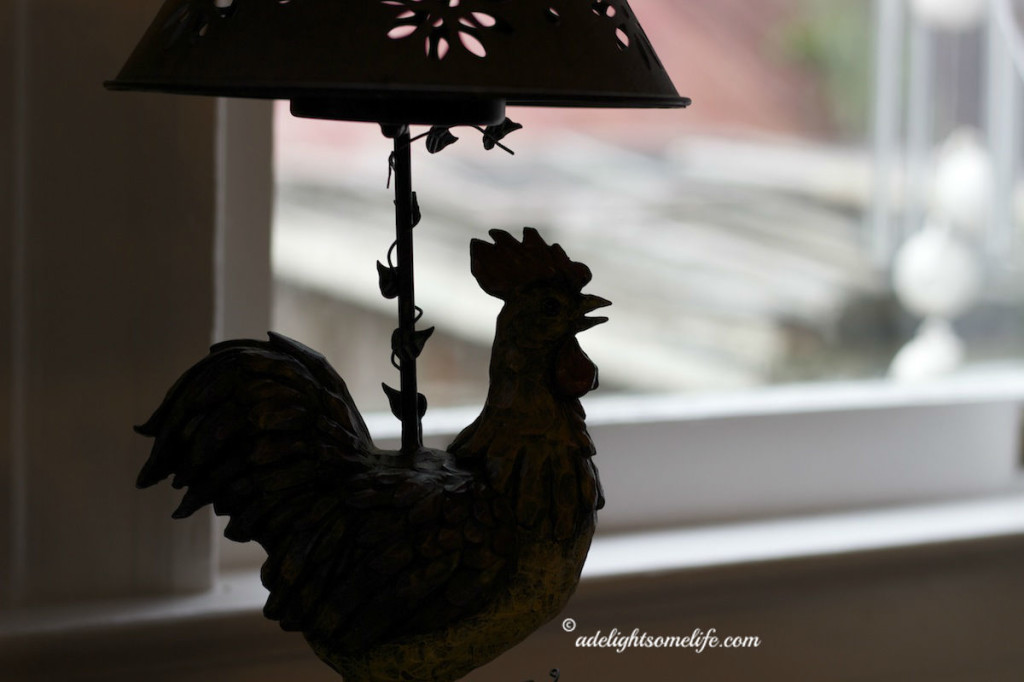 A Delightsome Life Rooster lamp