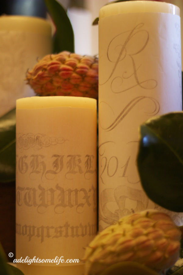 Graphics on candles