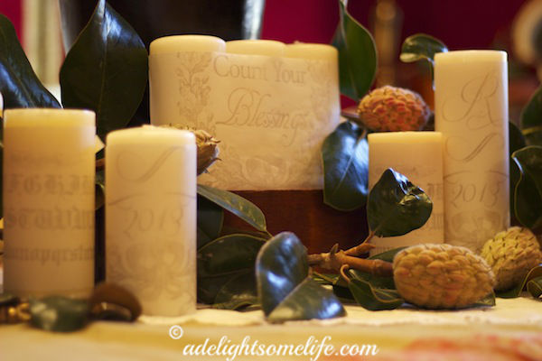 Parchment Graphics on Candles