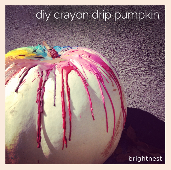 diy crayon drip pumpkins