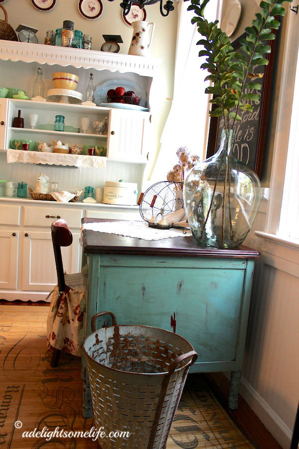olive bucket annie sloan chalk paint desk demijohn french country farmhouse cottage kitchen