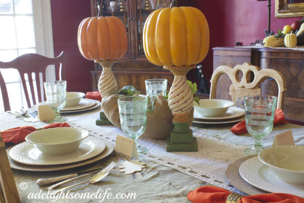 thanksgiving tablescape long view