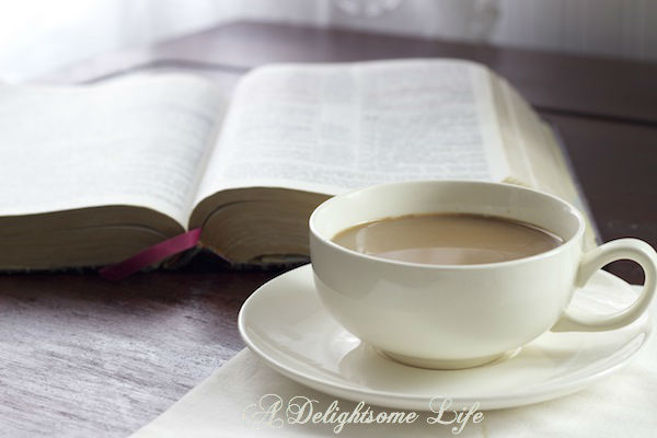 coffee cup and Bible
