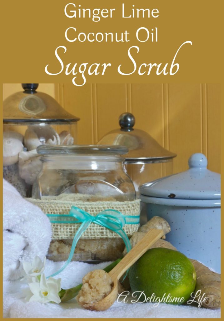 ginger lime coconut oil sugar scrub