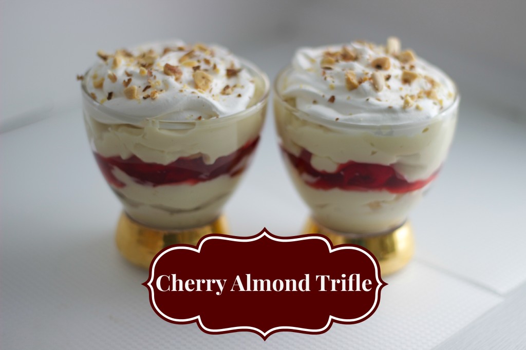 A DELIGHTSOME LIFE: dollar store challenge Cherry Almond Trifle