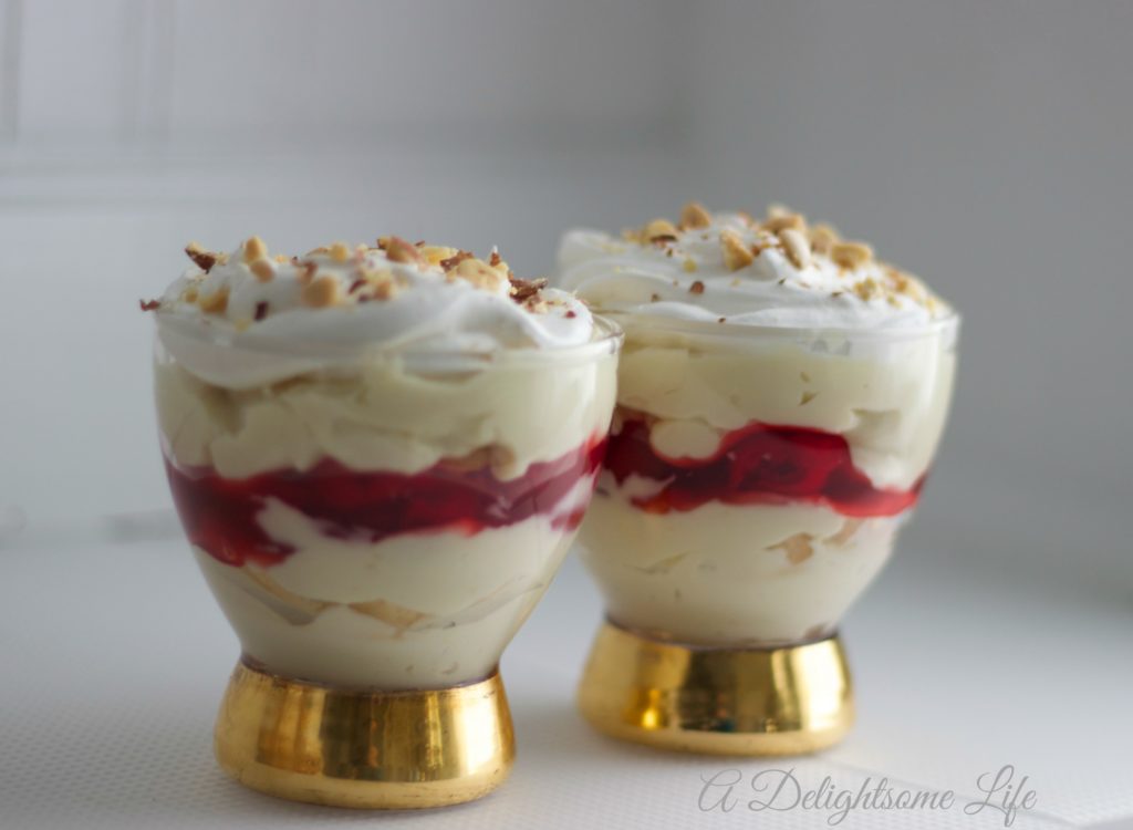 A DELIGHTSOME LIFE dollar store challenge Cherry Almond Trifle 2