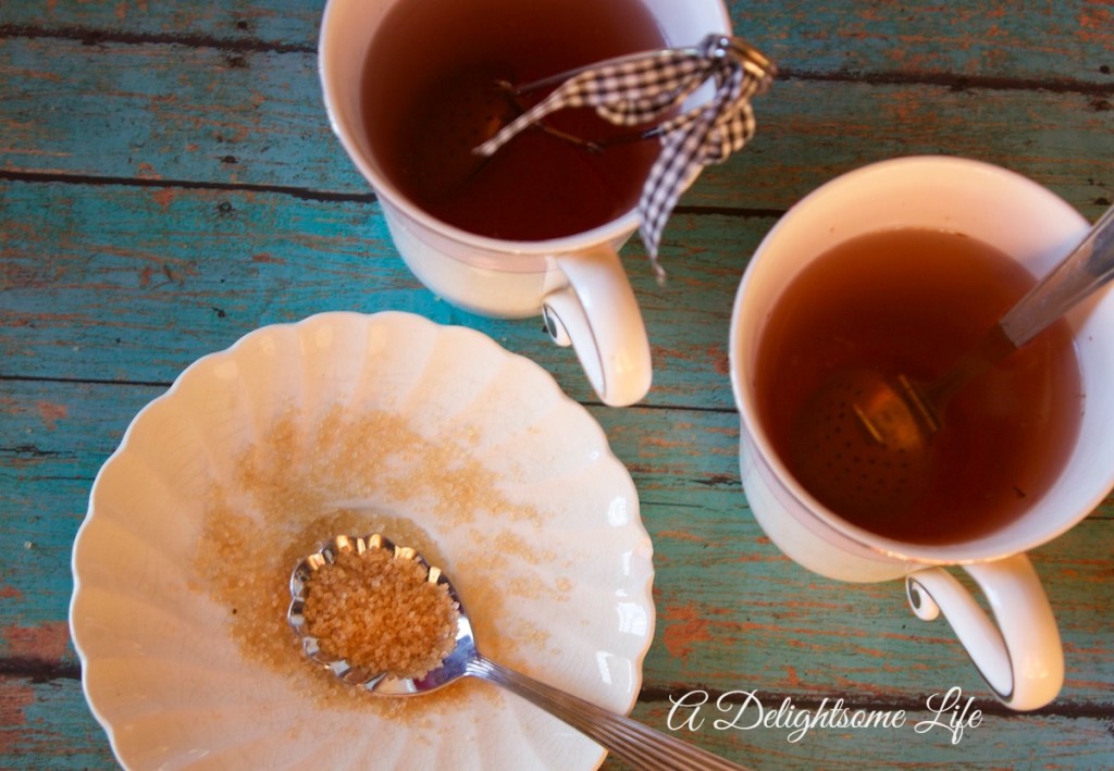 A DELIGHTSOME LIFE tea and raw sugar