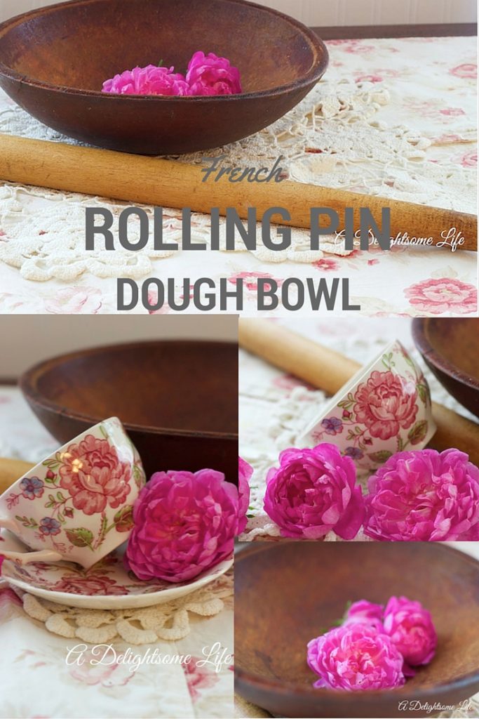 I love collecting dough bowls and French Rolling PIns. This set was found at an estate sale - love the patina!