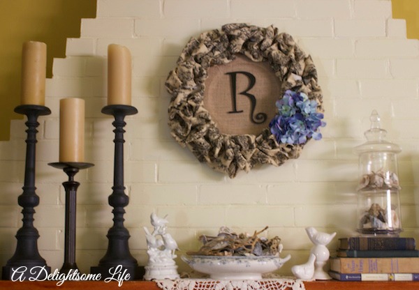 A DELIGHTSOME LIFE CANDLESTICKS WREATH AND CENTERPIECE