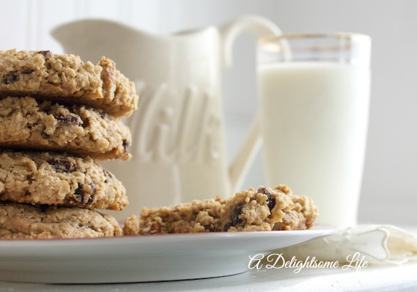 A DELIGHTSOME LIFE CLASSIC OATMEAL COOKIES STACKED