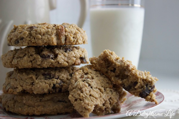 A DELIGHTSOME LIFE CLASSIC OATMEAL COOKIES WITH MILK