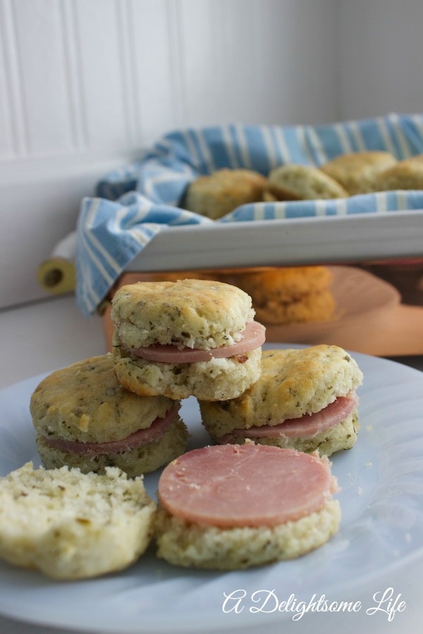 A DELIGHTSOME LIFE GARDEN PARTY HAM AND HERB  BISCUIT