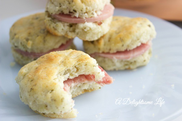 A DELIGHTSOME LIFE GARDEN PARTY PLATE BISCUITS AND HAM