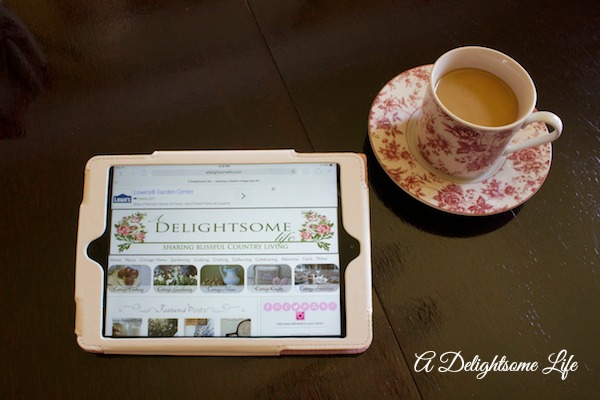 A DELIGHTSOME LIFE MUSING RED CHINTZ TEACUP IPAD MINI