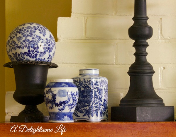 A DELIGHTSOME LIFE SUMMER MANTEL BLUE ACCENTS