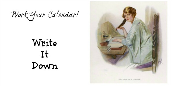 vintage woman calendar collage