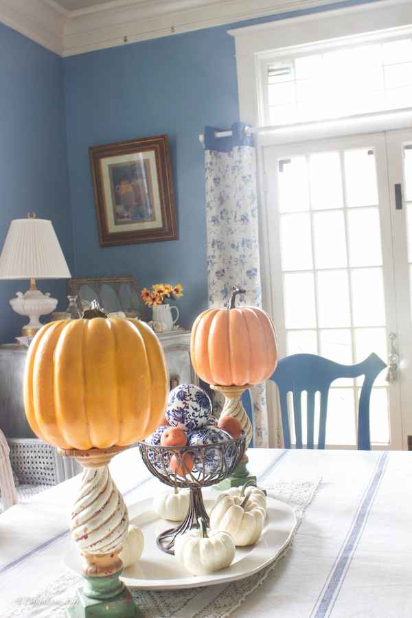 Fall Home Decor-dining room table vignette copy