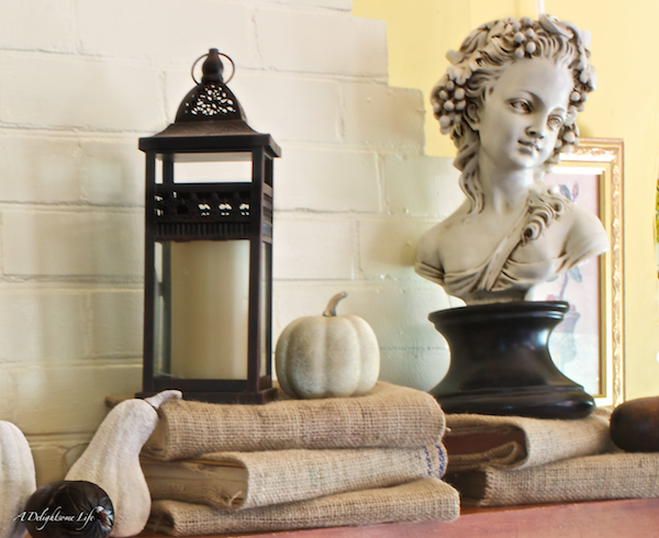 Fall Home Decor-lady bust vignette A Delightsome Life copy