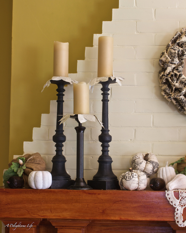 autumn mantel candelabras a delightsome life
