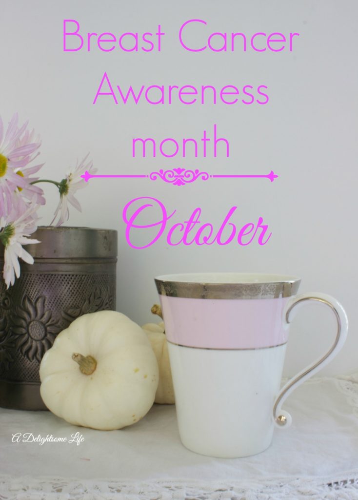 October Breast Cancer Awareness Month pink tea A Delightsome Life