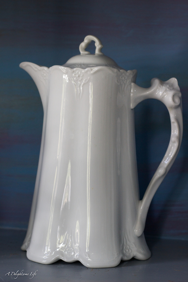 White Tea Set-chocolate pot. A Delightsome Life