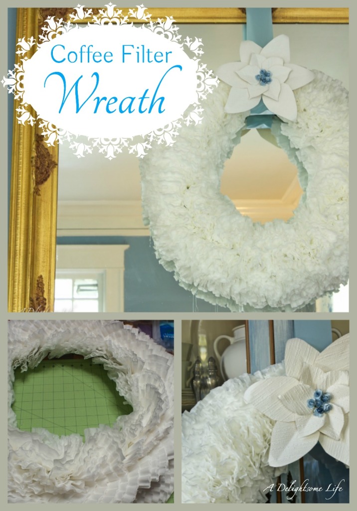 Coffee Filter Christmas Wreath at A Delightsome Life