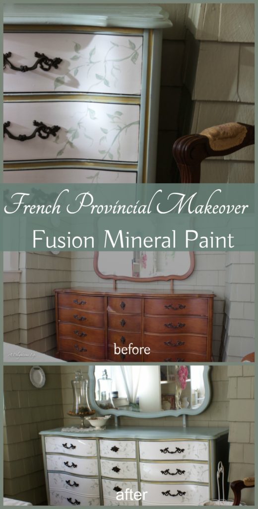French Provincial dresser makeoverFusion Mineral Paint