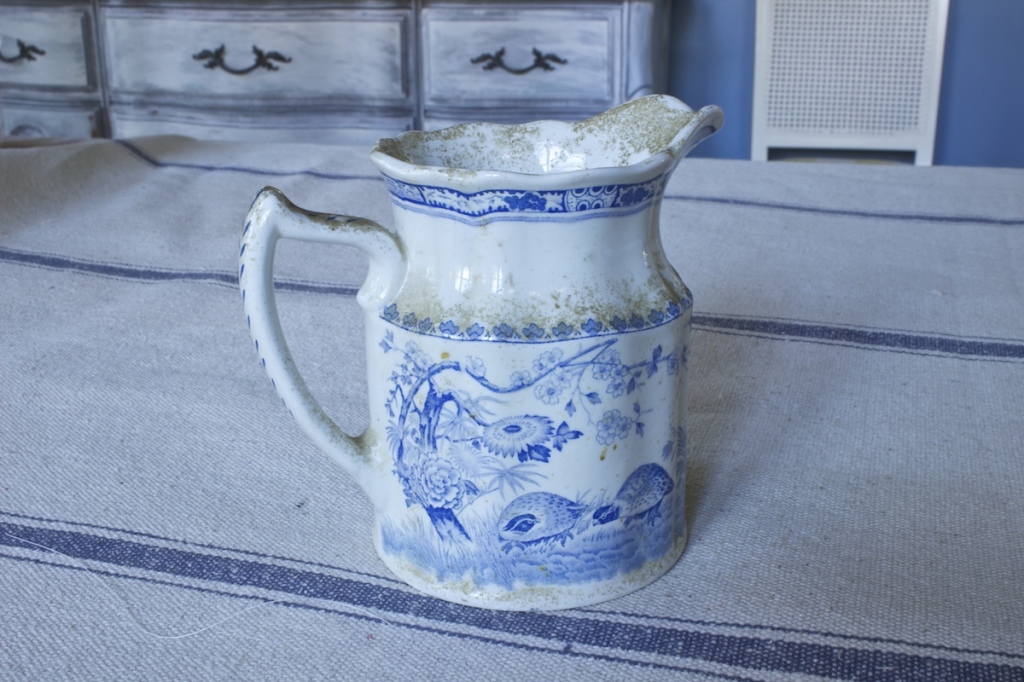 ironstone pitcher before A Delightsome Life
