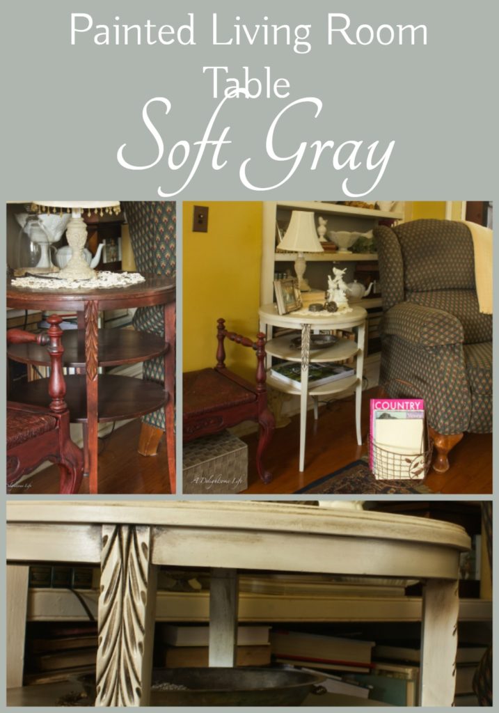 painted living room table soft gray