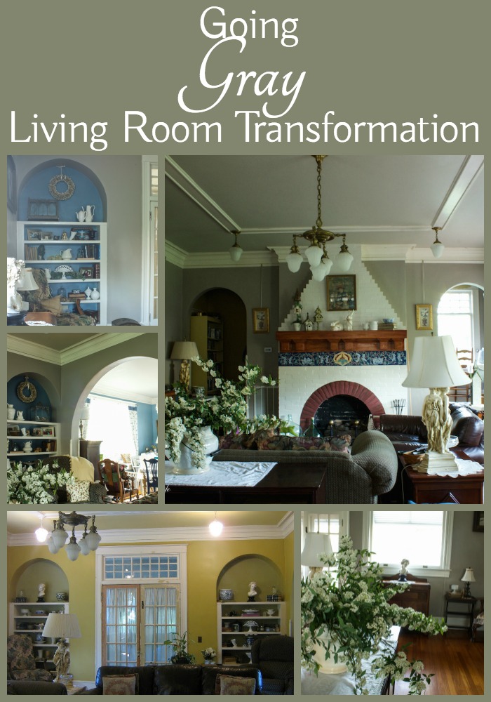going gray living room transformation