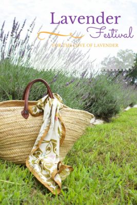 lavender in French basket