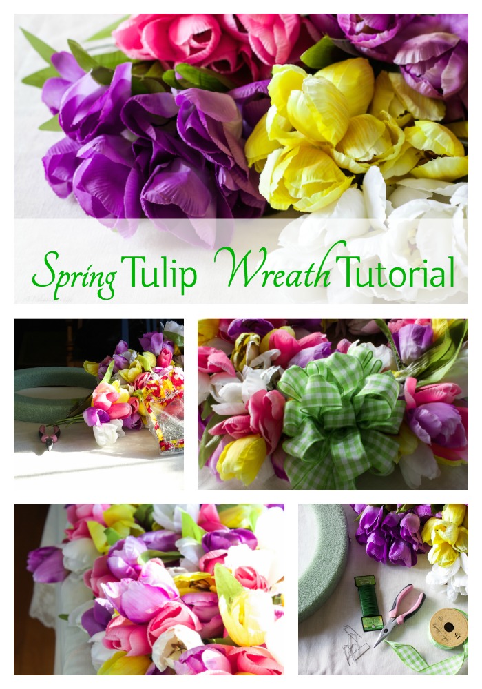 After the long winter I was looking forward to bright, vibrant colors...so I made this Spring Tulip wreath tutorial