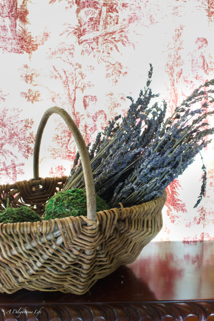 This sweet French gathering basket is handmade - love it for decor