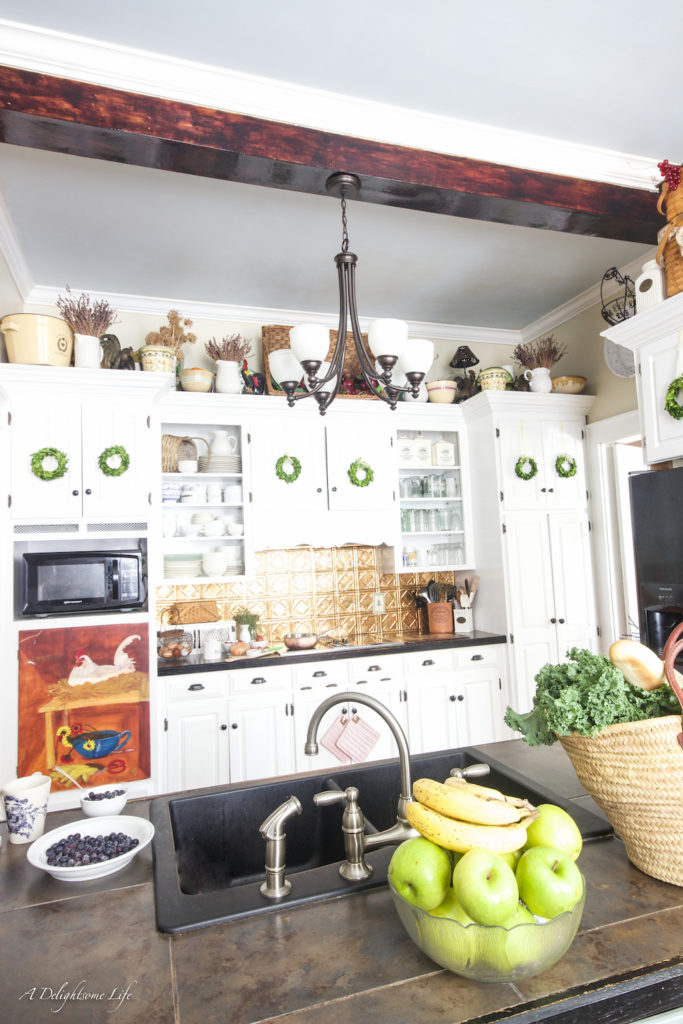 What makes French Farmhouse Style...I share what I've included in my kitchen's decor