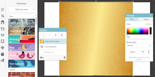 step 3 upload gold foil texture to picmonkey 