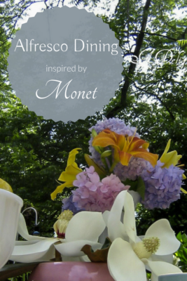 alfresco dining inspired by Monet
