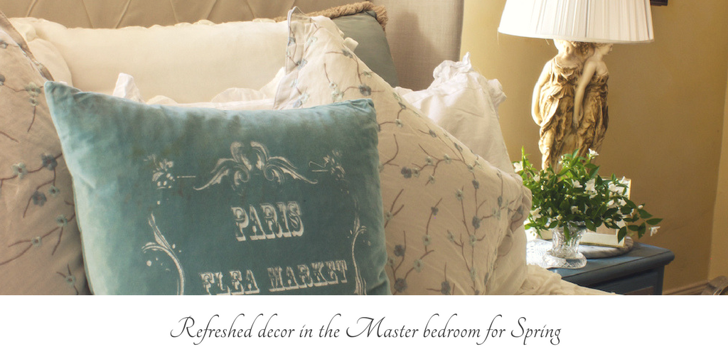 Refreshed Master bedroom decor for Spring