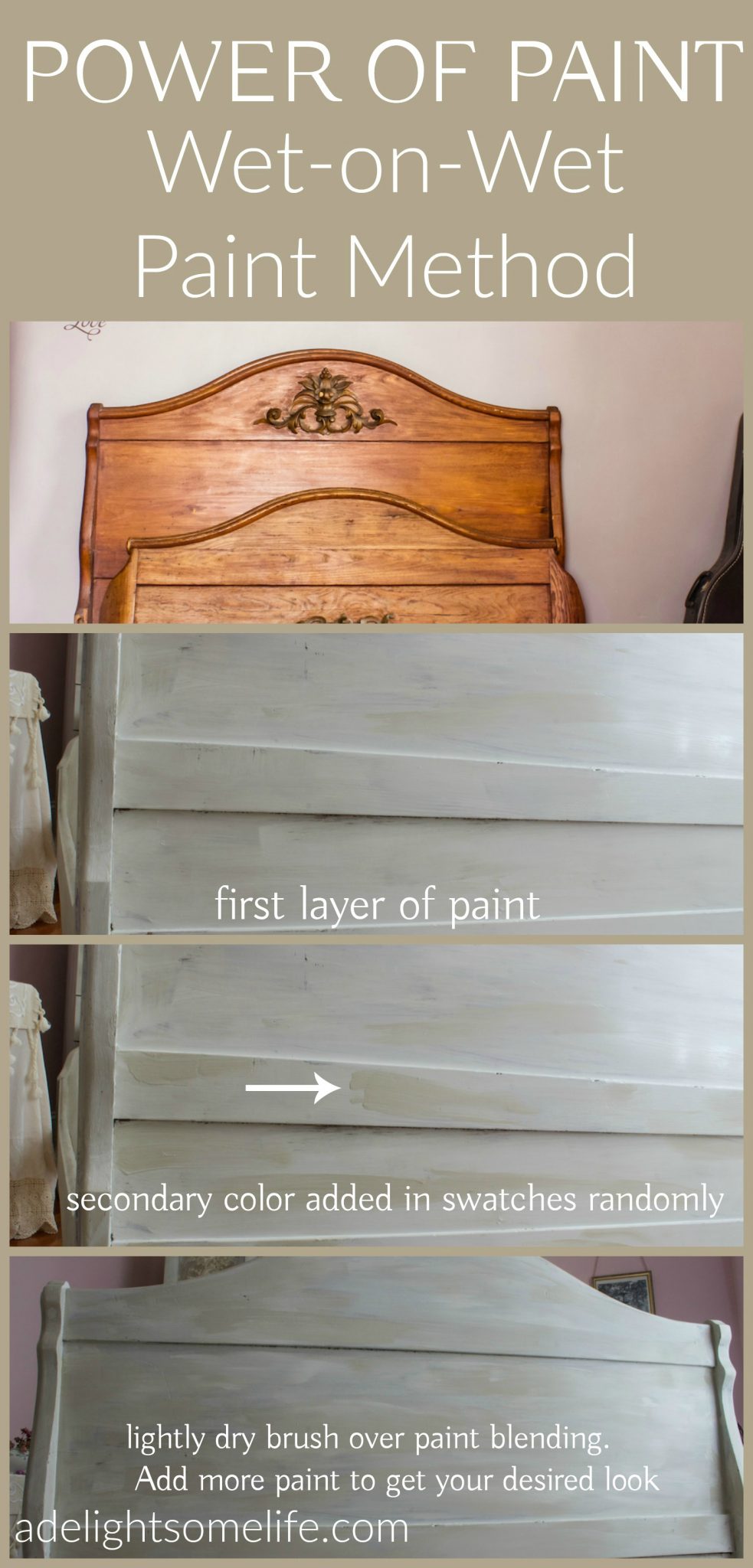 Painted Furniture. The power of paint. Easy step-by-step wet on wet paint method.